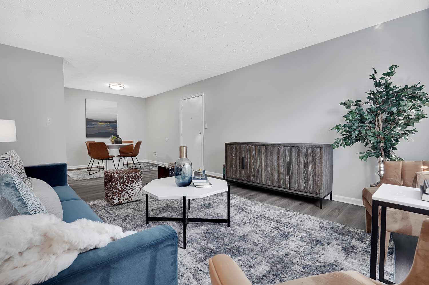 Living and dining area